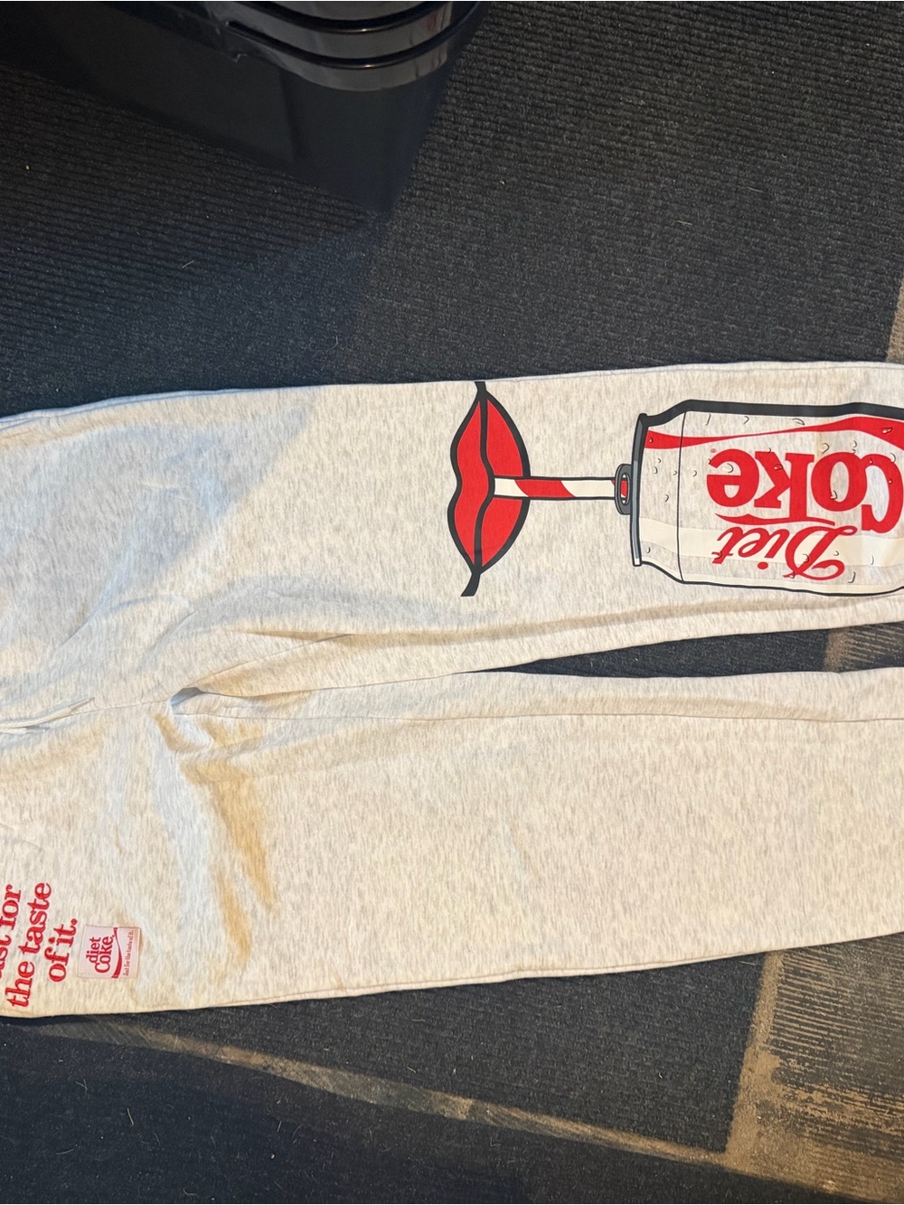 Women Light Gray Sweatpants with Red Graphic